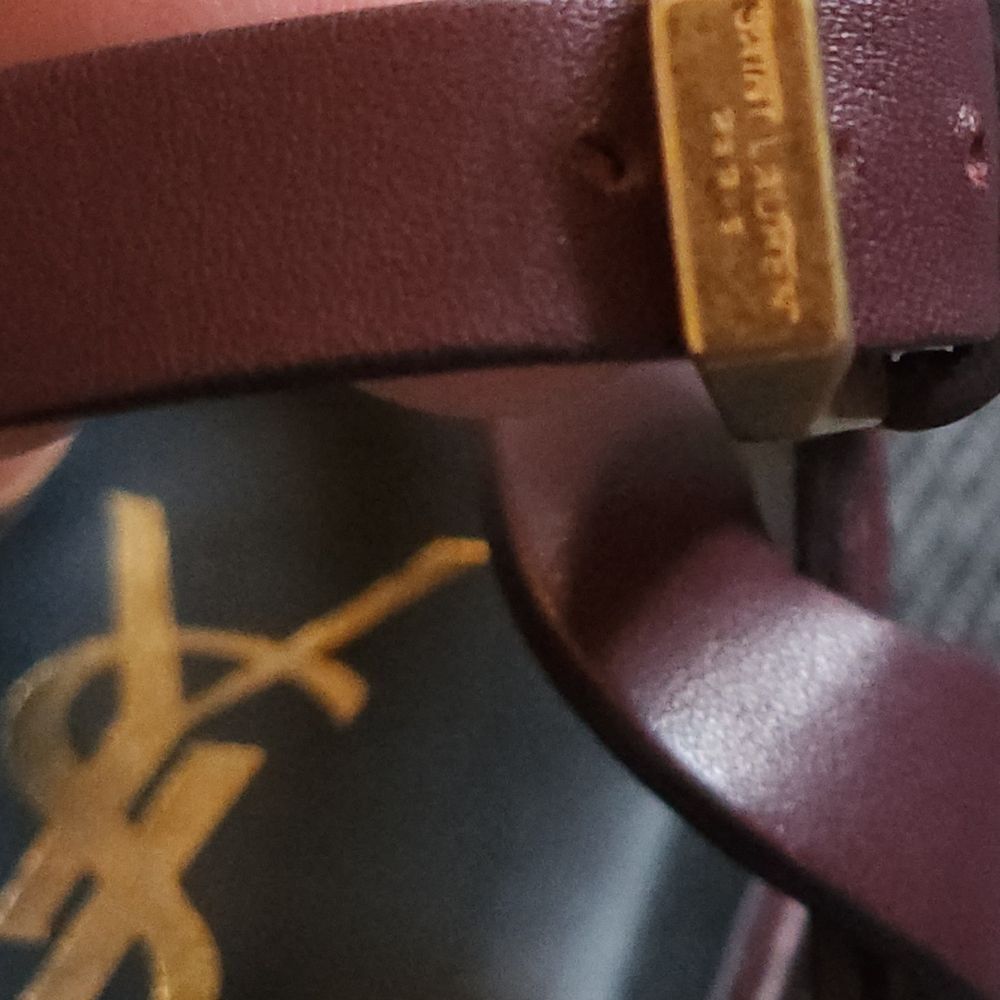 Yves Saint Laurent Paris YSL Tribute Women’s Platform Heel Burgandy Size 9.5 - Picture 6 of 10